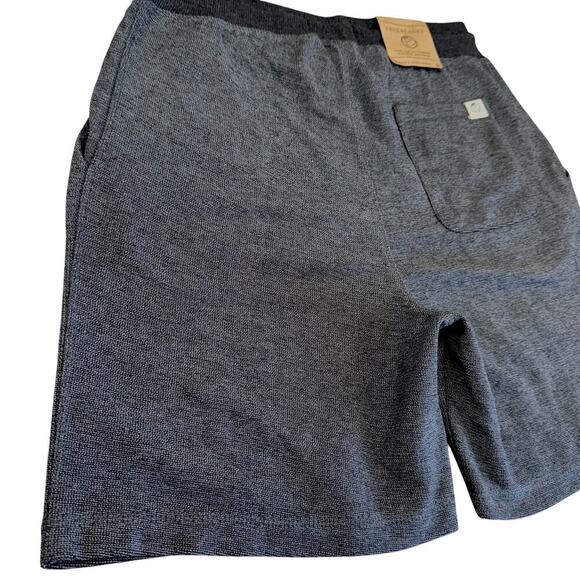 Free Planet Terry Knit Lounge Sweat Shorts Elastic Drawstring Size S Marled Gray - Picture 8 of 12